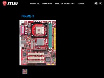 P4MAM2-V driver download page on the MSI site
