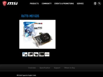 R6770MD1GD5 driver download page on the MSI site