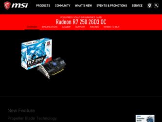 R7 driver download page on the MSI site