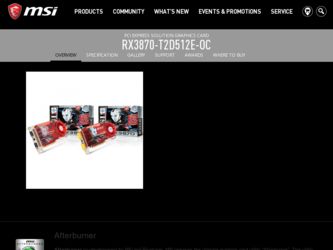 RX3870T2D512EOC driver download page on the MSI site
