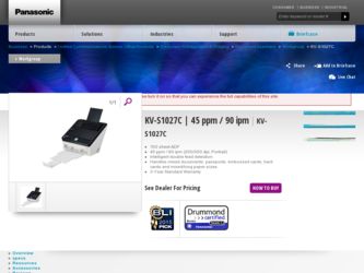 KV-S1046C driver download page on the Panasonic site