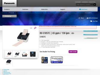 KV-S1065C driver download page on the Panasonic site