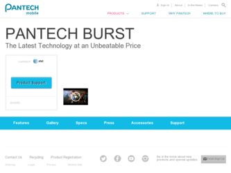 Burst driver download page on the Pantech site
