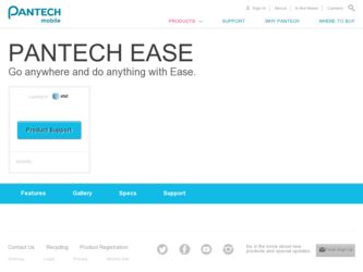 Ease driver download page on the Pantech site