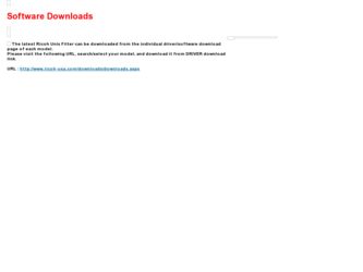 Aficio MP 2852SP driver download page on the Ricoh site