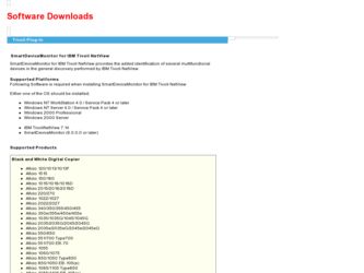 Aficio SP 204SN driver download page on the Ricoh site
