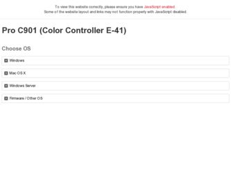 Pro C901 Graphic Arts Edition driver download page on the Ricoh site