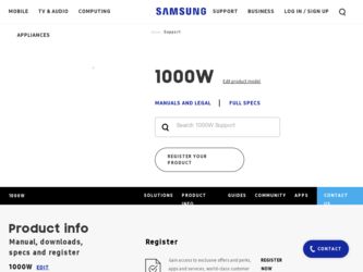 1000W driver download page on the Samsung site
