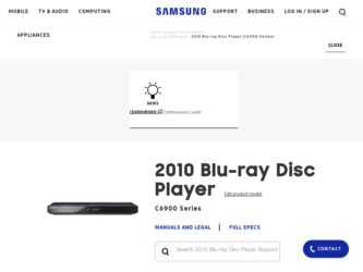 BD-C6900 driver download page on the Samsung site