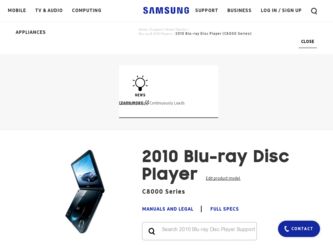 BD-C8000 driver download page on the Samsung site