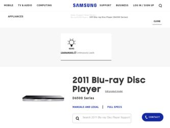 BD-D6500 driver download page on the Samsung site