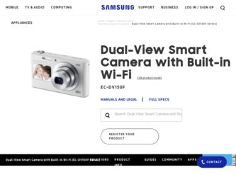 DV150F driver download page on the Samsung site