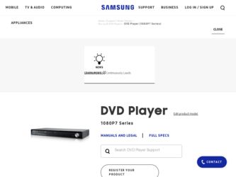 DVD 1080P7 driver download page on the Samsung site