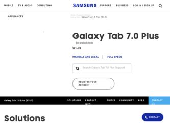 GT-P6210 driver download page on the Samsung site