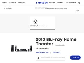 HT-C6500 driver download page on the Samsung site