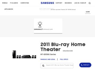 HT-D5300 driver download page on the Samsung site