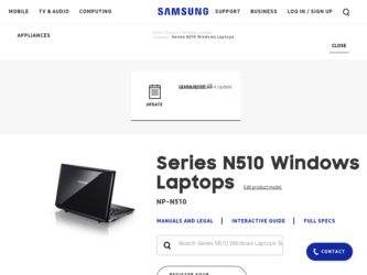 NP-N510 driver download page on the Samsung site