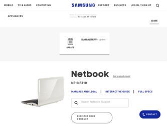 NP-NF210 driver download page on the Samsung site
