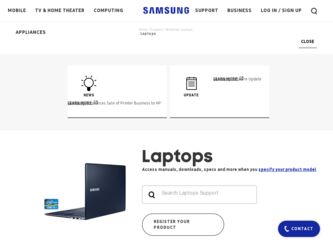 NP300E5AI driver download page on the Samsung site