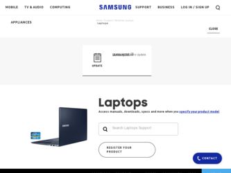 NP350U2A driver download page on the Samsung site