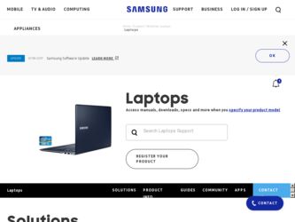 NP355V5C driver download page on the Samsung site