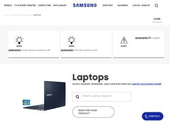 NP510R5E driver download page on the Samsung site