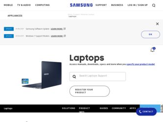 NP530U4C driver download page on the Samsung site