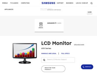 S19A10N driver download page on the Samsung site