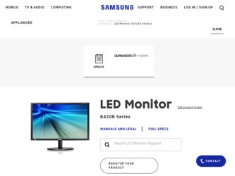 S19B420BW driver download page on the Samsung site
