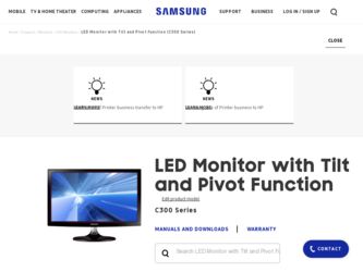 S20C300BL driver download page on the Samsung site