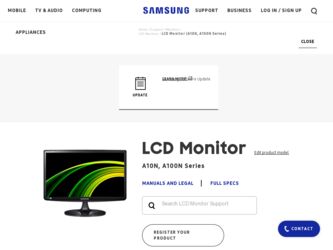 S22A100N driver download page on the Samsung site