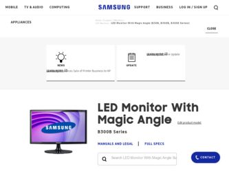 S22B300B driver download page on the Samsung site