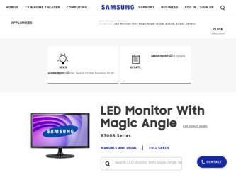 S24B300EL driver download page on the Samsung site