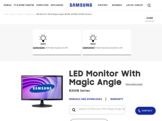 S24B30BL driver download page on the Samsung site
