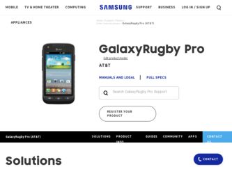 SGH-I547 driver download page on the Samsung site