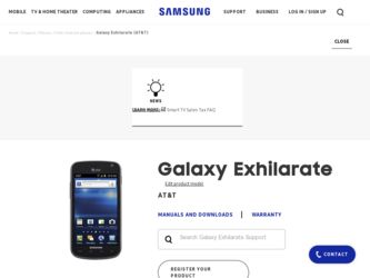 SGH-I577 driver download page on the Samsung site