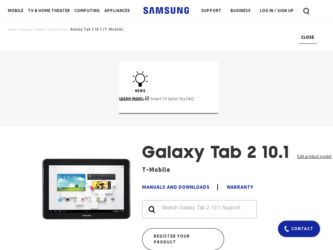 SGH-T779 driver download page on the Samsung site