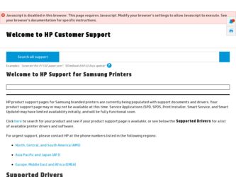 SL-M3370FD driver download page on the Samsung site