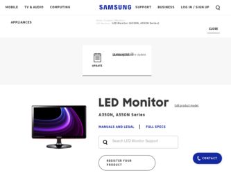 T24A550 driver download page on the Samsung site