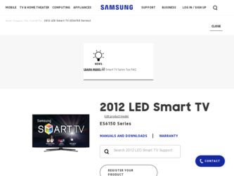UN50ES6150F driver download page on the Samsung site