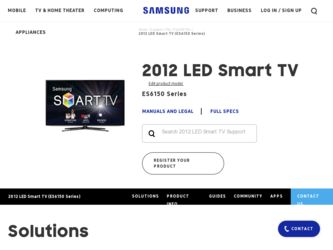 UN55ES6150F driver download page on the Samsung site