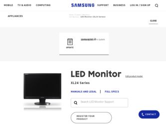 XL24 driver download page on the Samsung site