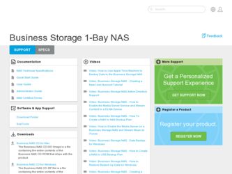 Business Storage 1-Bay NAS driver download page on the Seagate site