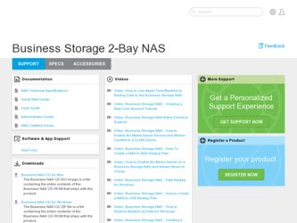 Business Storage 2-Bay NAS driver download page on the Seagate site
