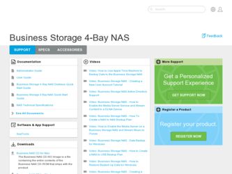 Business Storage 4-Bay NAS driver download page on the Seagate site