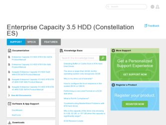 Constellation ES driver download page on the Seagate site
