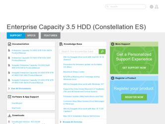 Enterprise Value HDD/Constellation ES driver download page on the Seagate site