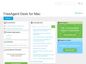 FreeAgent Desk for Mac driver download page on the Seagate site