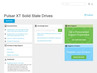Pulsar XT driver download page on the Seagate site