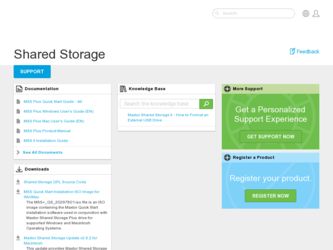 Shared Storage driver download page on the Seagate site